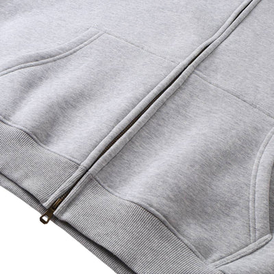 Dual Zipper Fleece Hooded Streetwear Hoodie