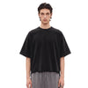 Distressed Raw Hem Boxy Cotton T-Shirt