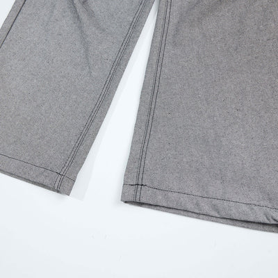 Vintage-Inspired High-End Button Wide-Leg Denim Pants