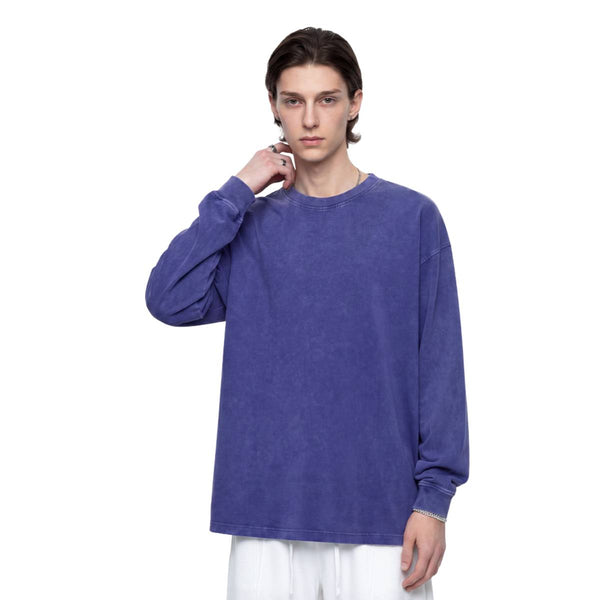 Vintage Tie-Dye Heavy Cotton Long-Sleeve T-Shirt 275gsm