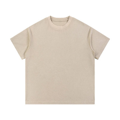 340G Vintage Wash Waffle Knit Relaxed Fit T-Shirt