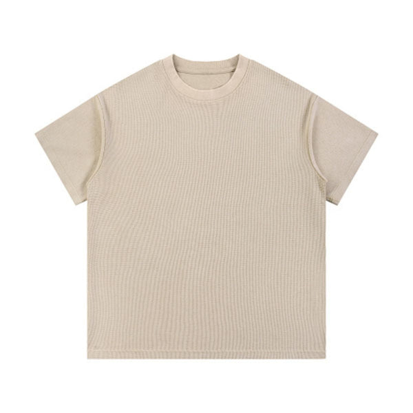 340G Vintage Wash Waffle Knit Relaxed Fit T-Shirt
