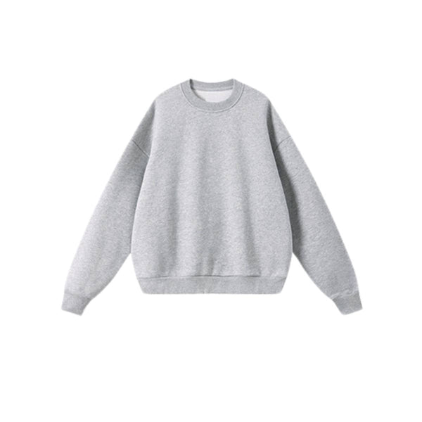 Heavyweight Fleece Boxy Drop Shoulder  Crew Neck Sweatshirt