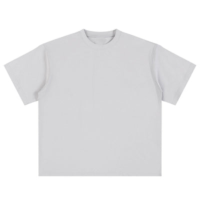Relaxed Fit Boxy Solid Color Minimal Tee