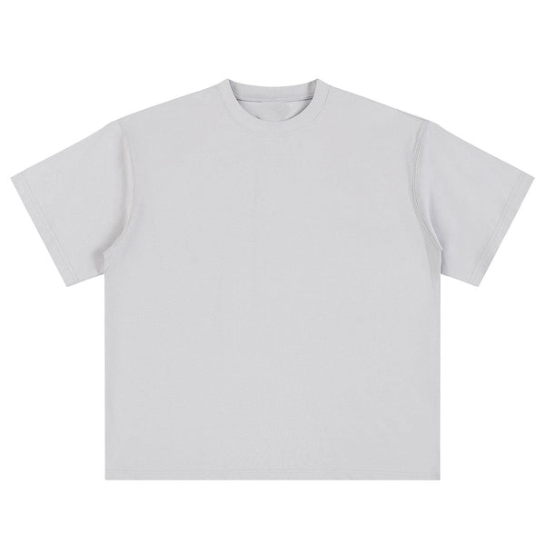 Relaxed Fit Boxy Solid Color Minimal Tee