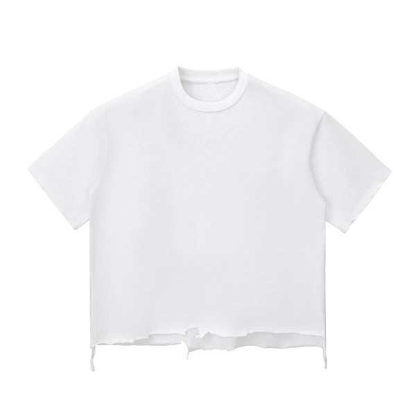 Distressed Oversized Raw Hem Tee