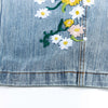 Vintage Slub Embroidered Curved Blade Relaxed Jeans