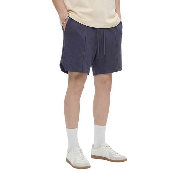 Premium Waffle Knit Side-Slit Shorts