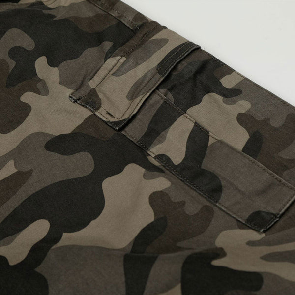 Camouflage Utility Wide Leg Adjustable Hem Pants