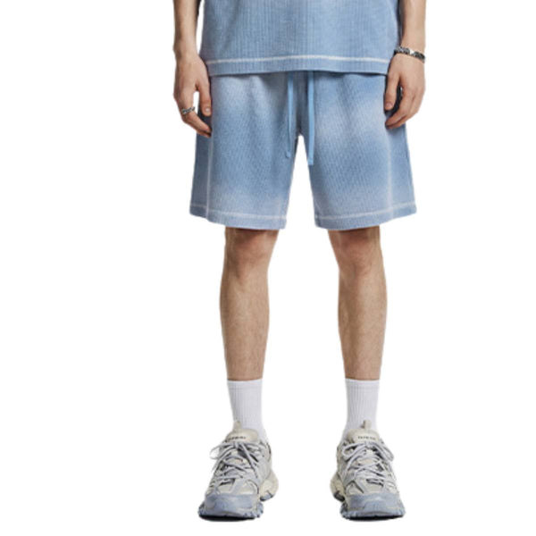 Retro Bleached Ombre Streetwear Loose Fit Bermuda Shorts