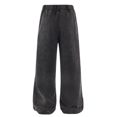 Stone-Wash Side Seam Distressed Sweatpants