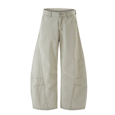 Loose Fit Straight Leg Patchwork Casual Comfort Pants