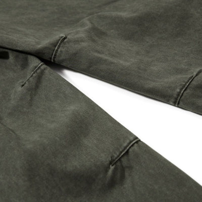 Men's Distressed Washed Denim Cargo Pants Punk Street Loose Zipper