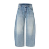 High Waisted Wide Leg Vintage Washed Casual Jeans