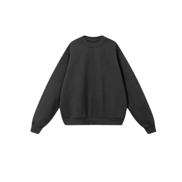 Heavyweight Fleece Boxy Drop Shoulder  Crew Neck Sweatshirt