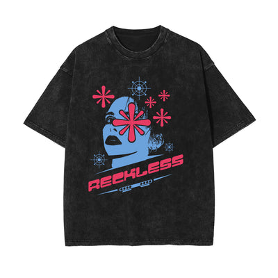 Reckless Y2K Stone Wash Graphic Tee-INNBLAC