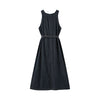 Sleeveless Self-Tied Denim Midi Dress