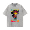 Keep Calm And Thug Life Graphic Washed Tee-INNBLAC