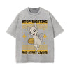 Stop Existing Graphic Washed Tee-INNBLAC