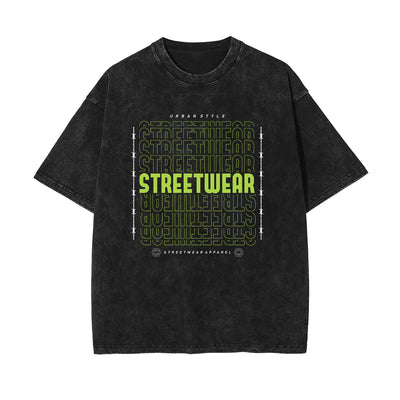 Streetwear Typography Graphic Tee-INNBLAC