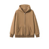 Stone Wash Zip-Front Fleece Hoodie