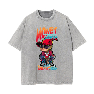 Money Talks And Bullshit Walks Graphic Tee-INNBLAC