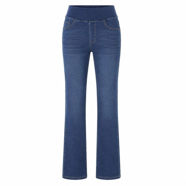 Vintage Washed High Waist Straight Leg Jeans
