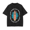 Surf Sleep Eat Repeat Graphic Tee-INNBLAC