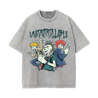 Uncontrollable Street Punk Graphic Tee-INNBLAC