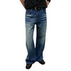 Vintage Whiskered Straight-Leg Denim Jeans