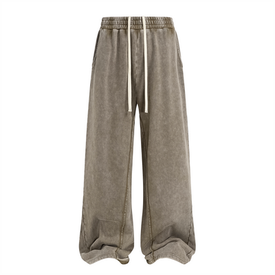 Vintage Wash Cotton Patchwork Sweatpants