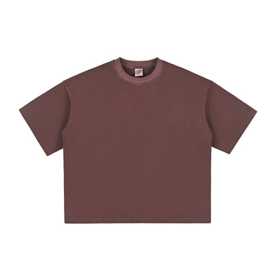Washed Cotton Boxy T Shirt 260gsm