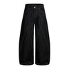 Vintage Washed Paneled Barrel-Leg Baggy Jeans