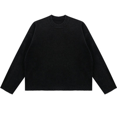 Heavyweight Washed Waffle Cotton Long Sleeve Tee 340G