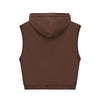 Raw Edge Sleeveless Boxy Hoodie