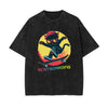 Cute Cat Stone Wash Graphic Tee-INNBLAC