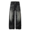 Gradient Cat Whisker Heavy-Wash Baggy Wide-Leg Jeans