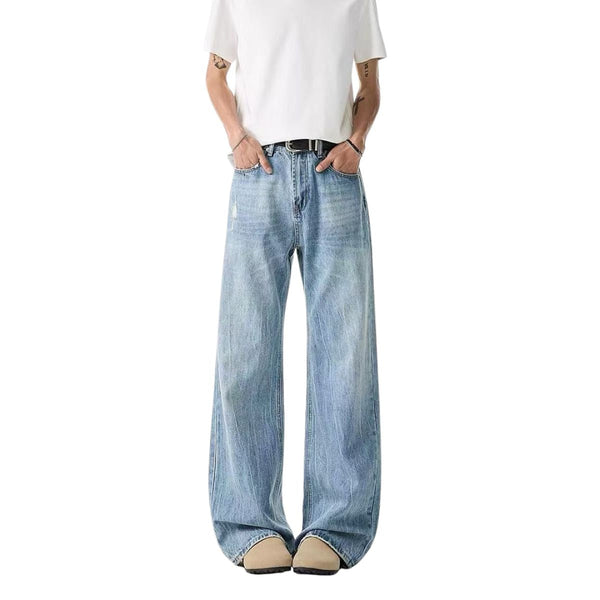 Light Wash Relaxed Bootcut Denim Jeans