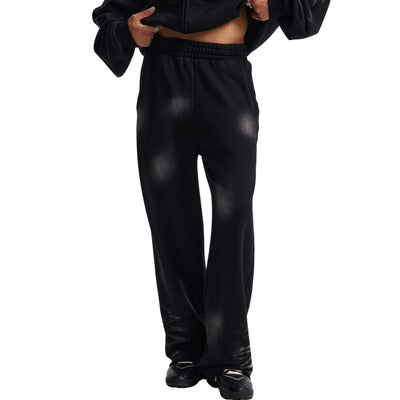Distressed Spray-Paint Vintage Inspired Cuffed Sweatpants