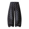 Vintage Star Print Loose Wide-Leg Denim Pants