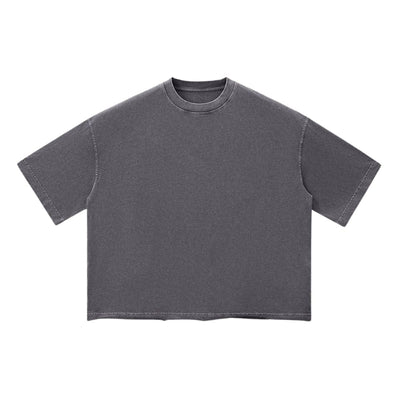 Washed Boxy Raw Hem Tee