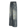 Men's Distressed Gradient Washed Denim Pants Loose Punk Street