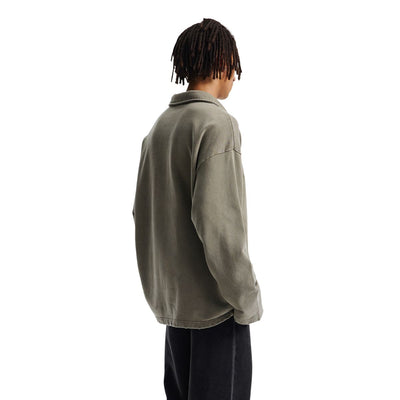 Vintage Wash Distressed Barrel Leg Pants