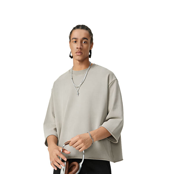 Heavyweight Vintage Wash Relaxed Fit Raw Edge T-Shirt