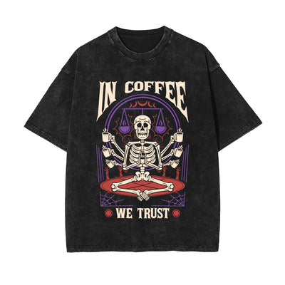 In Coffee We Trust Graphic Tee-INNBLAC