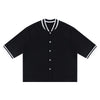 Heavyweight V Neck Button Cardigan Tee 320G