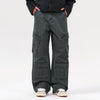 Vintage Washed Baggy Cargo Pants-INNBLAC