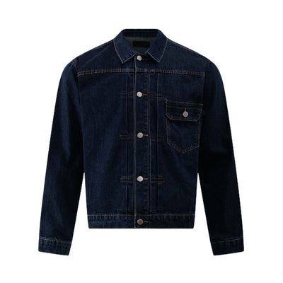 Heavy Lapel Loose Three-dimensional Washed Workwear Short Denim Jacket