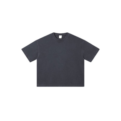 Distressed Fade Drop Shoulder Oversized Cotton T-Shirt
