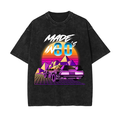 Made In 80s Graphic Washed Tee-INNBLAC